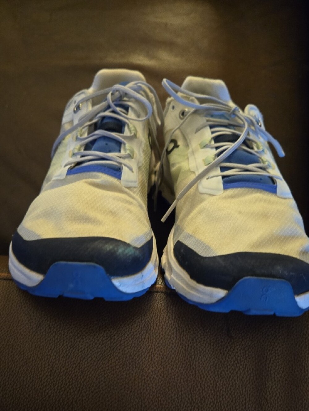 On Cloud Cloudtec Helion White Blue Running Shoe Men Sz 11 Clean Good Condition - Picture 6 of 12
